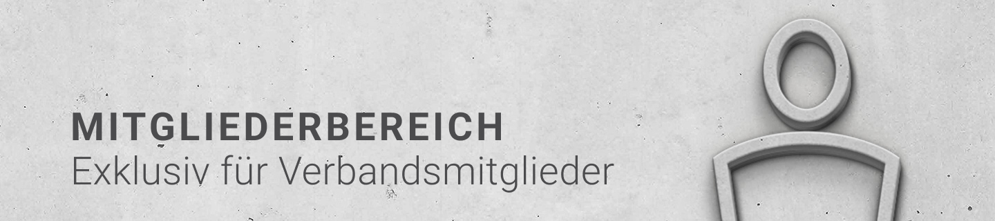 Gezeichneter Kopf auf Sichtbeton geprägt als Symbol für Userin/User mit Schrift "exklusiv für Mitglieder" 