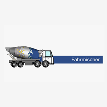 Zeichnung eines fahrenden Beton-Fahrmischers